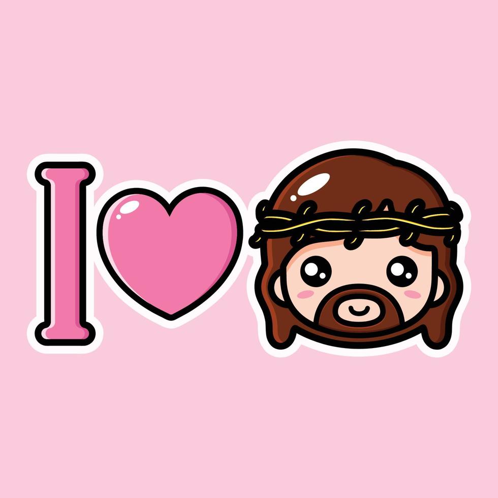 cute jesus christ cartoon design vector