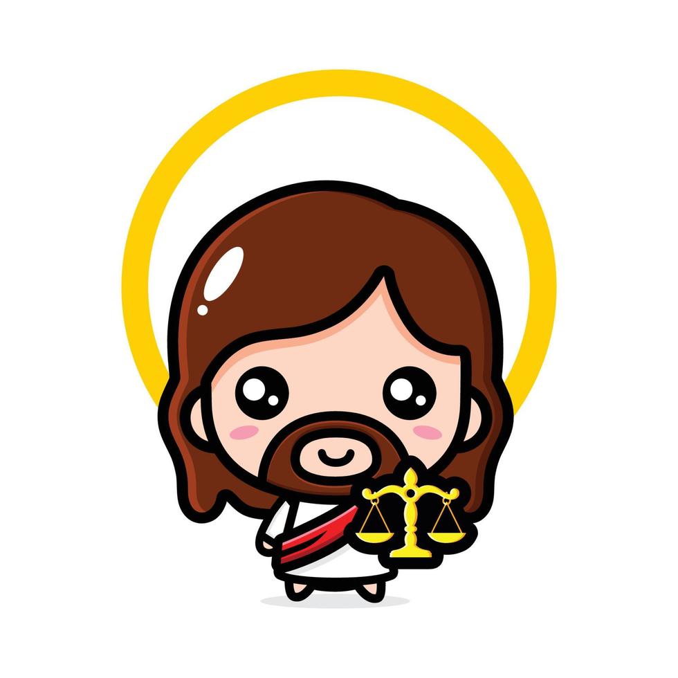 cute jesus christ cartoon design vector