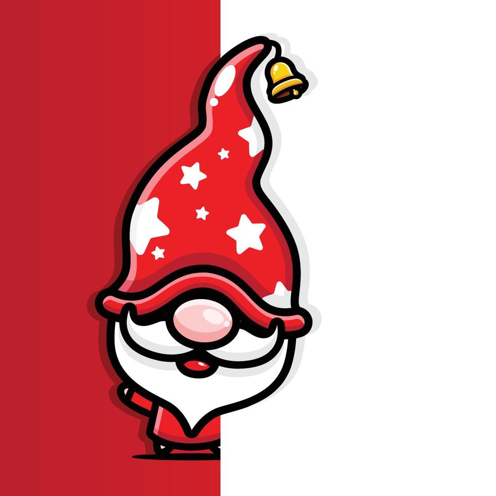 lindos gnomos con papel blanco vector