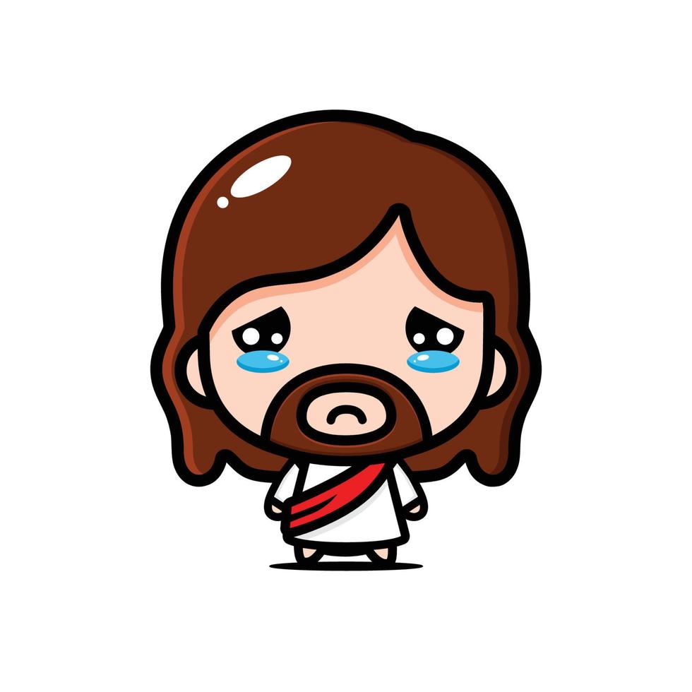 cute jesus christ cartoon design vector