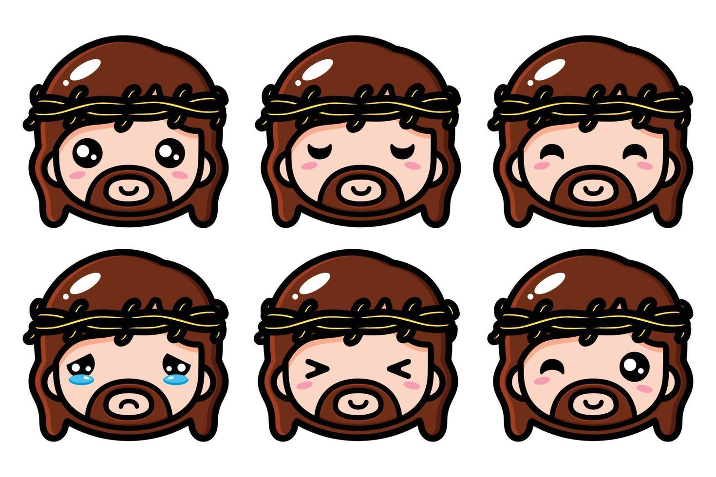 cute jesus christ cartoon design vector