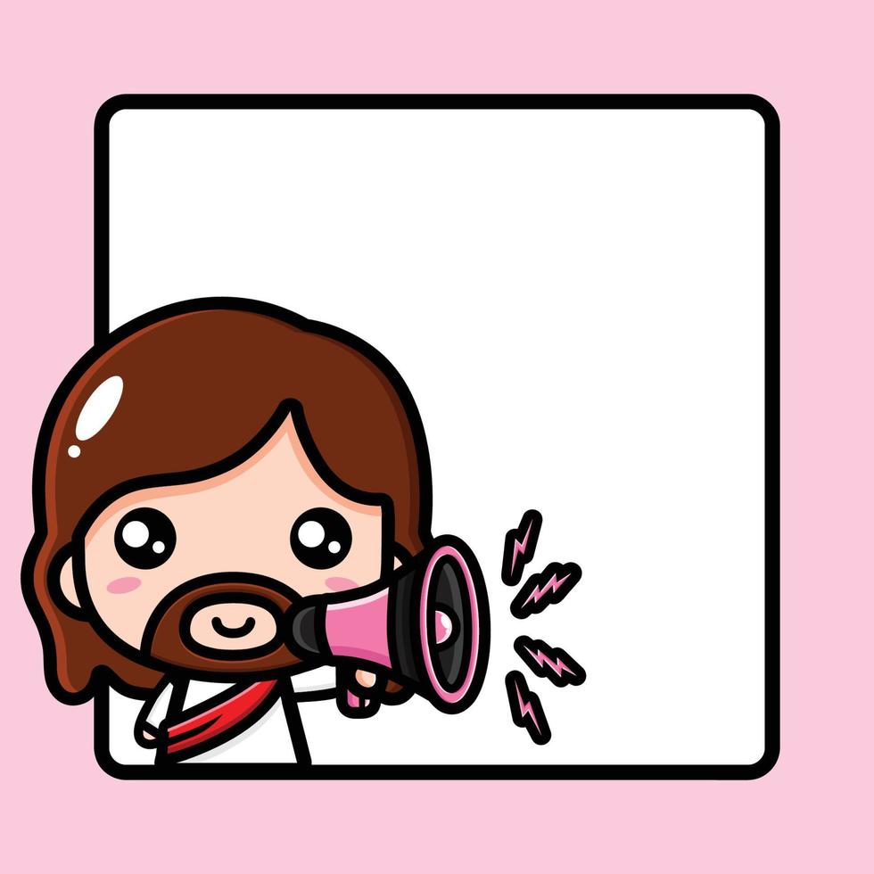 cute jesus christ cartoon design vector