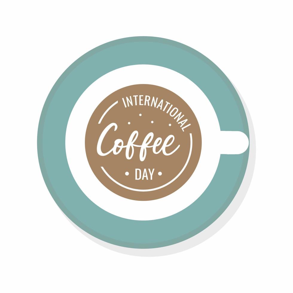 International coffee day banner, vector graphic illustration