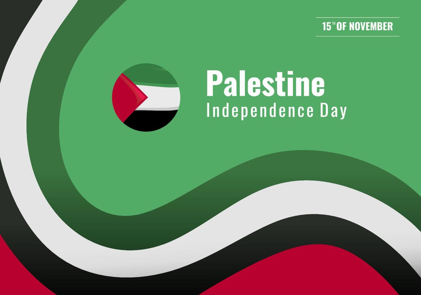 Vector design for November 15, Palestine Independence Day.
