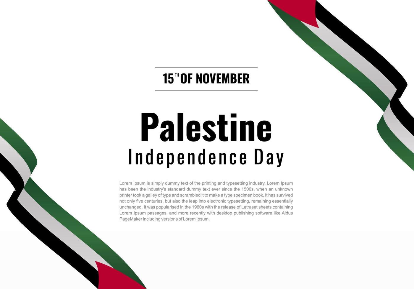 Vector design for November 15, Palestine Independence Day.