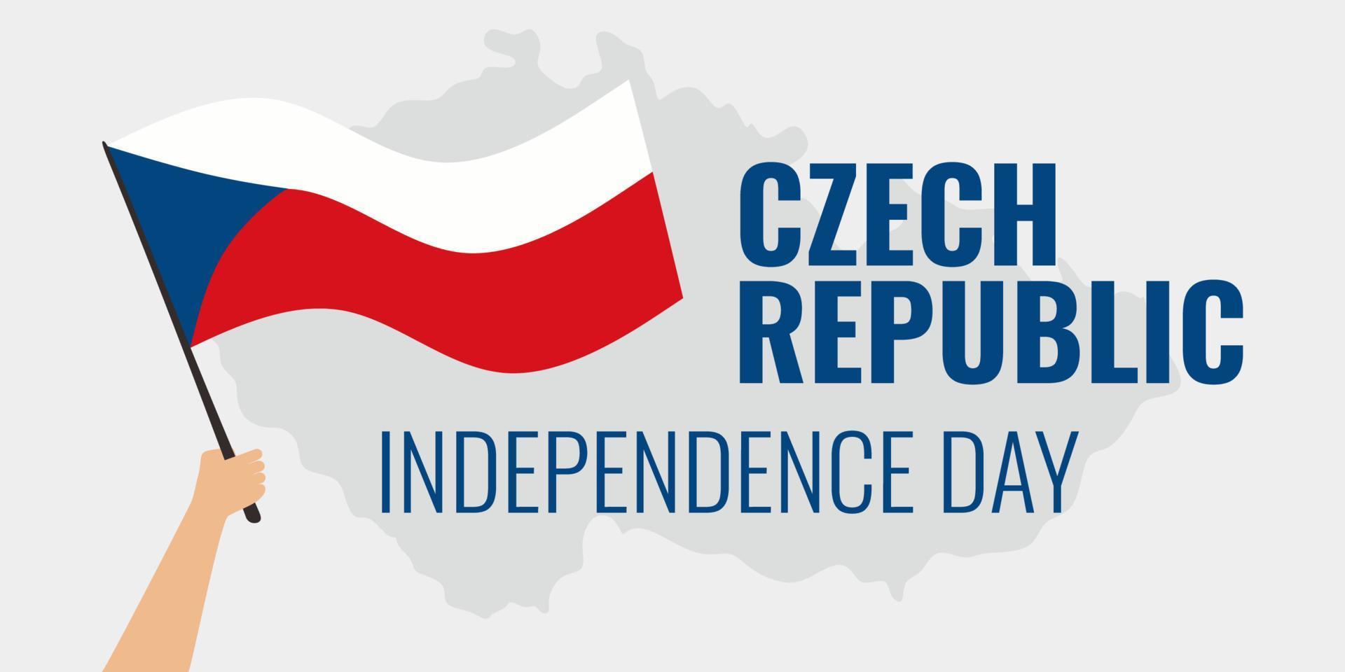 Czech republic independence day banner. vector