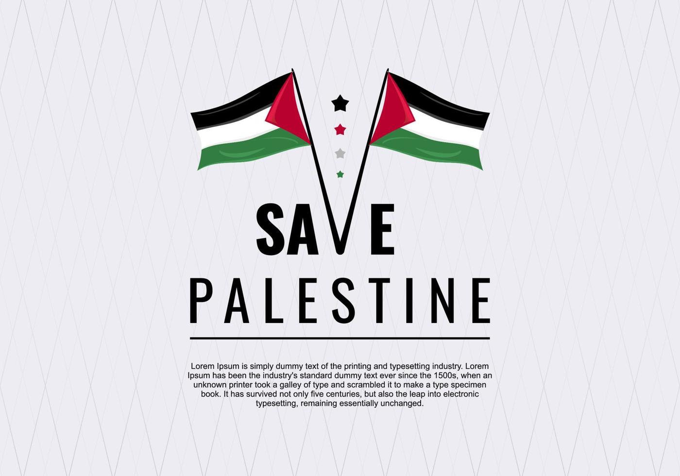 Save Palestine template background. Indeoendent Day. vector