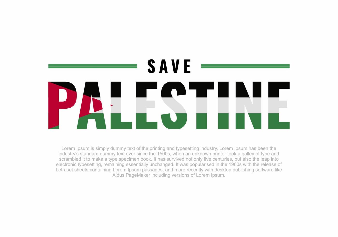 Save Palestine vector illustration background.
