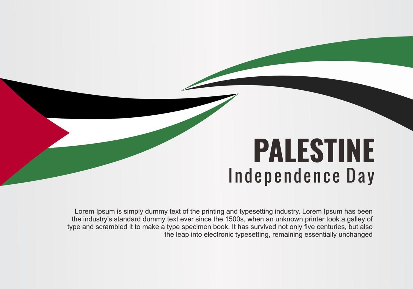 Palestine Independence Day design. Palestine Happy Independence Day vector