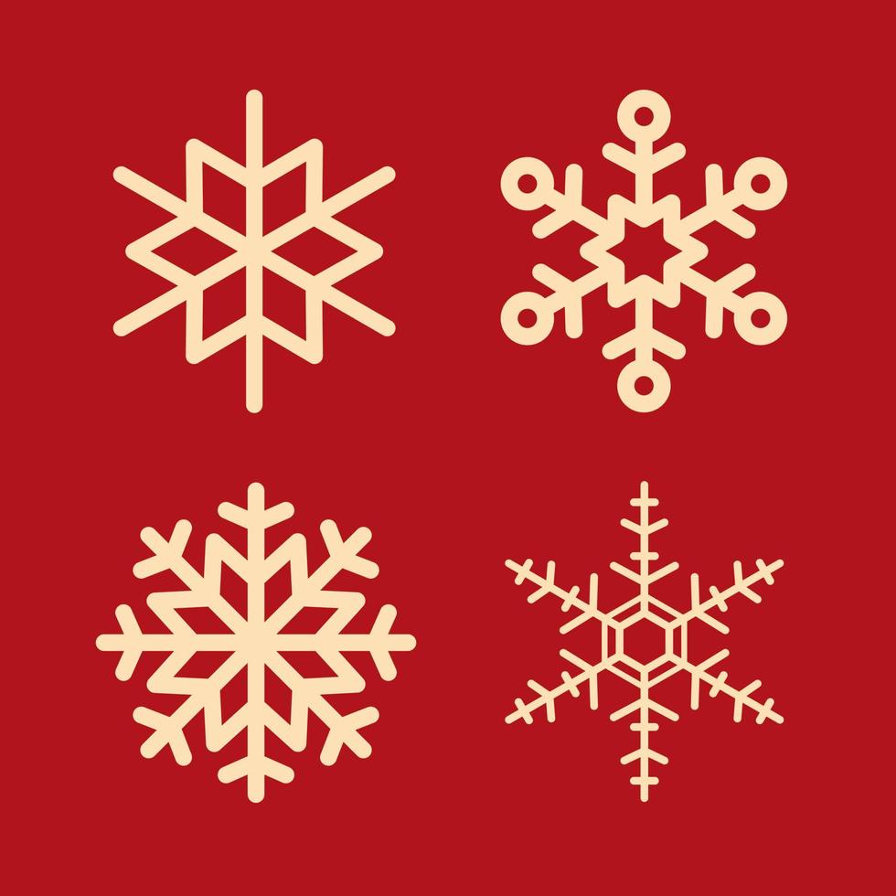 Simple, luxurious winter snow flakes vector