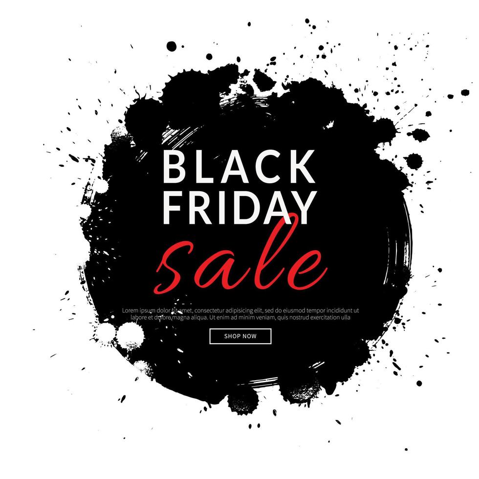 black friday background, shopping template vector