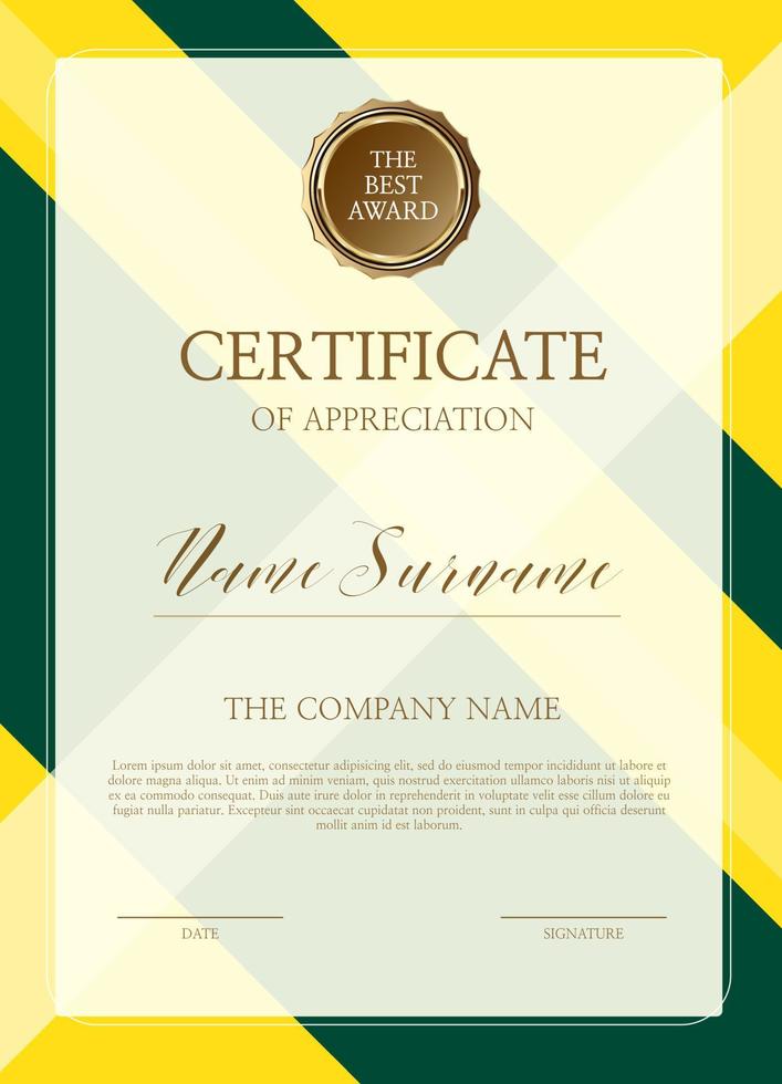 Certificate of simple background vector