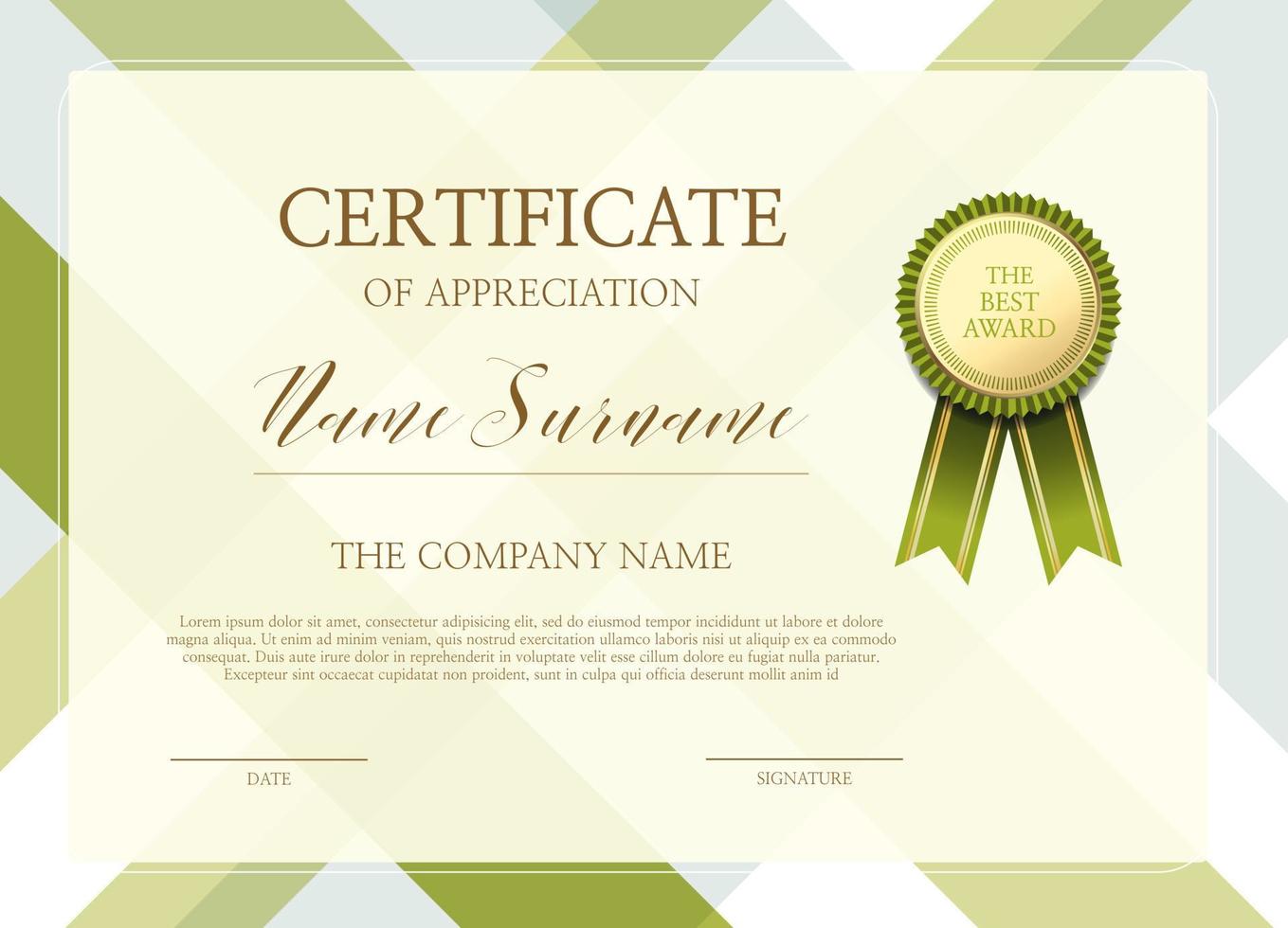 Certificate of simple background vector