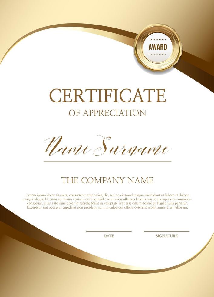 Certificate of simple background vector