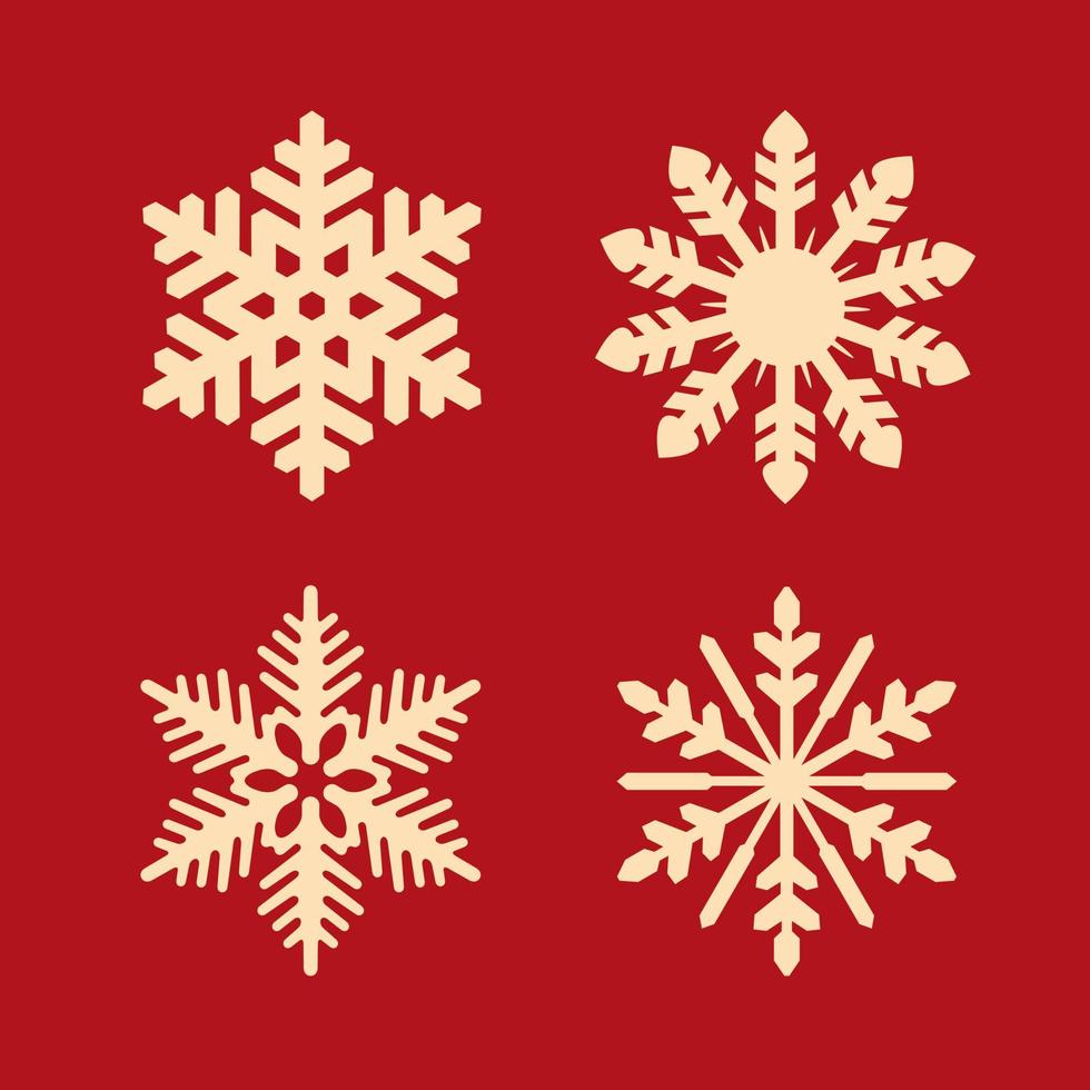 Simple, luxurious winter snow flakes vector