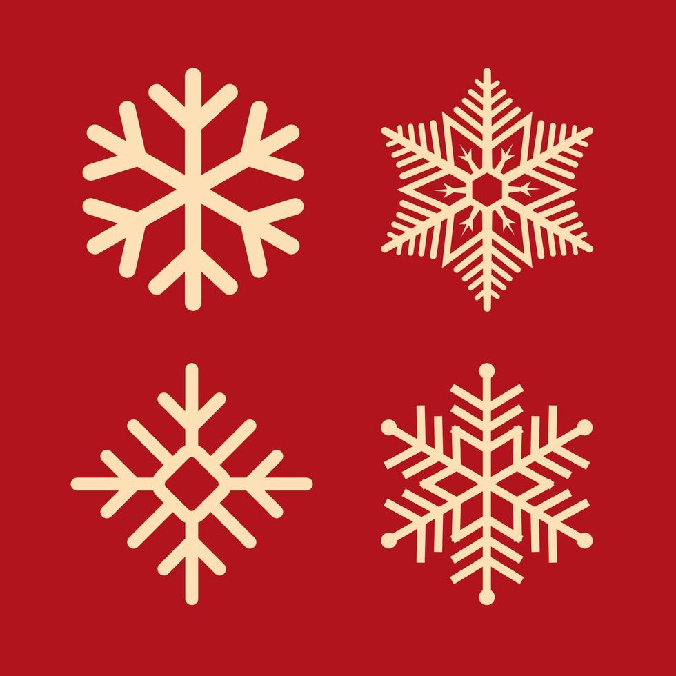 Simple, luxurious winter snow flakes vector