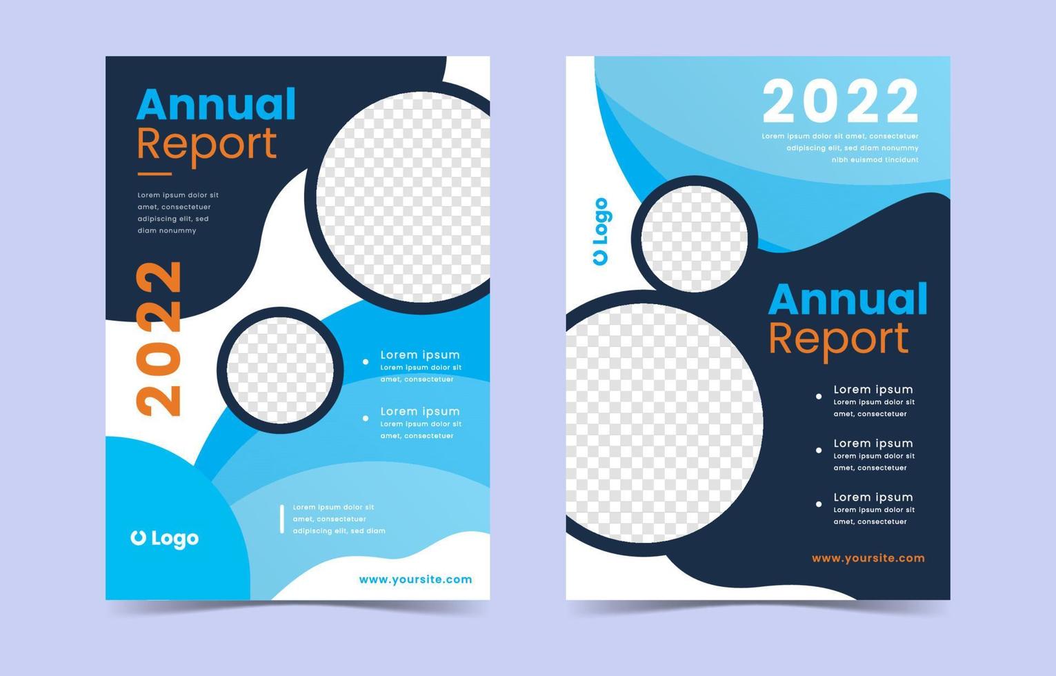 Annual Report Template Set vector