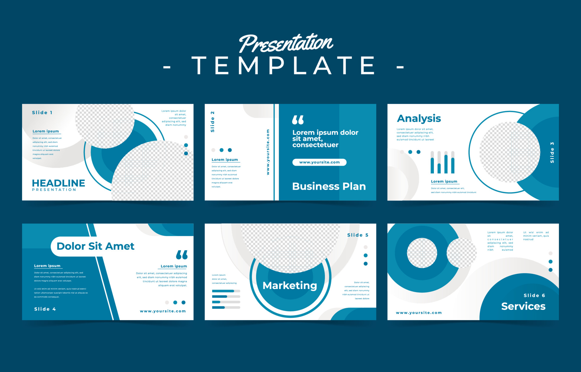 Presentation Template Set 3705105 Vector Art at Vecteezy