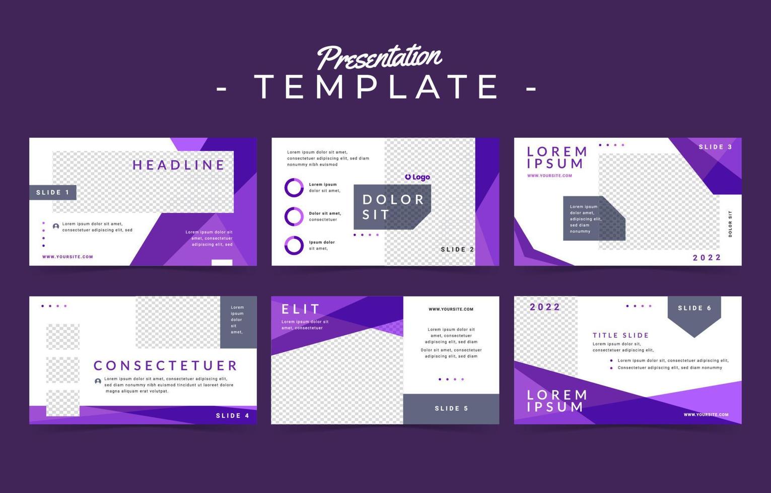 Presentation Template Set vector