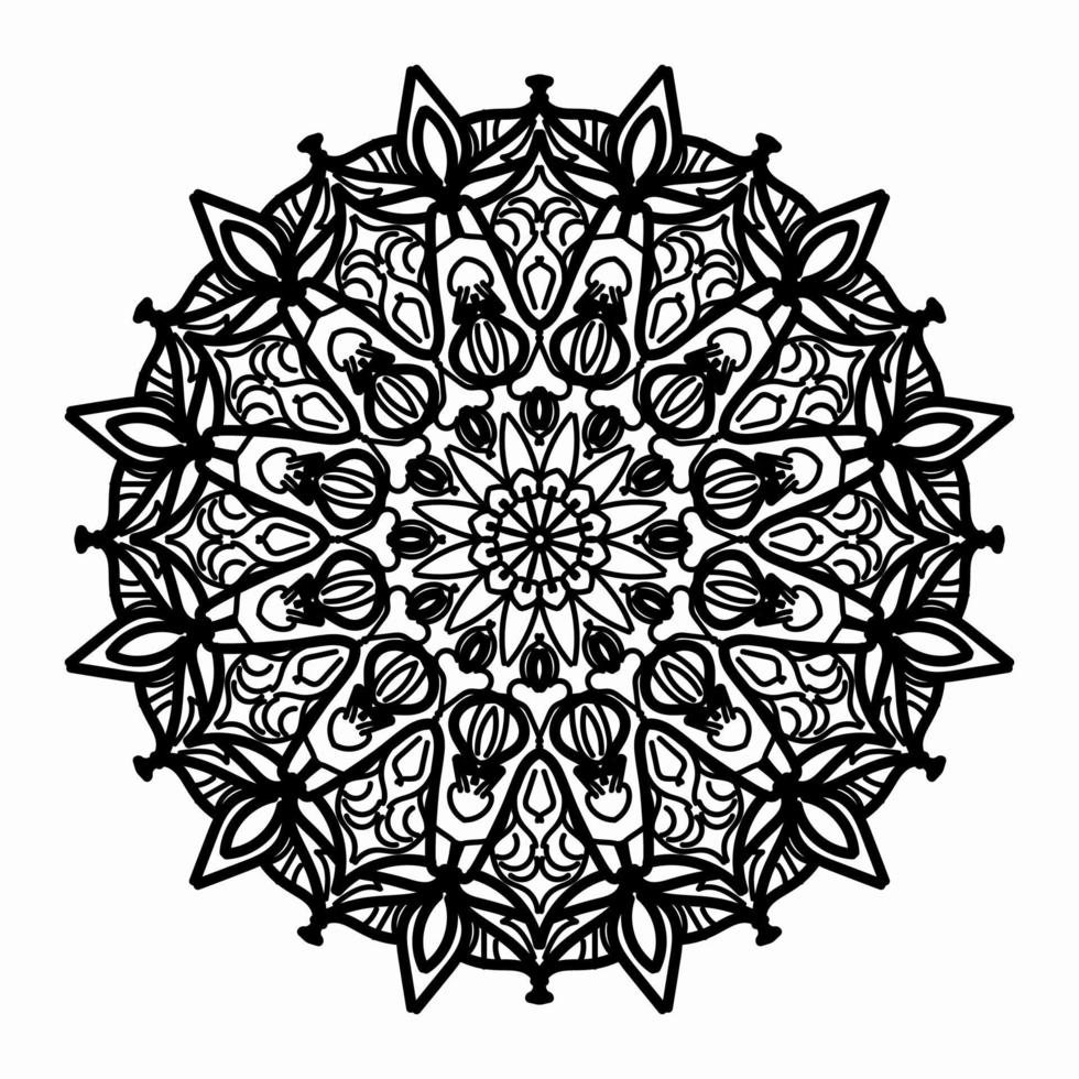 Vector round abstract circle. Mandala style.