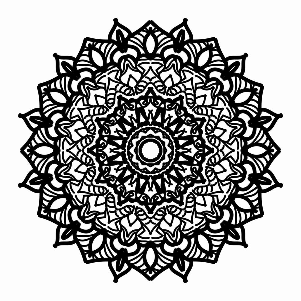 Vector round abstract circle. Mandala style.