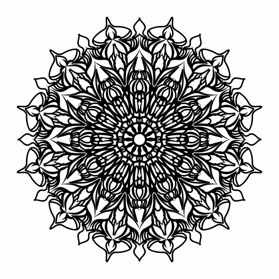 Vector round abstract circle. Mandala style.