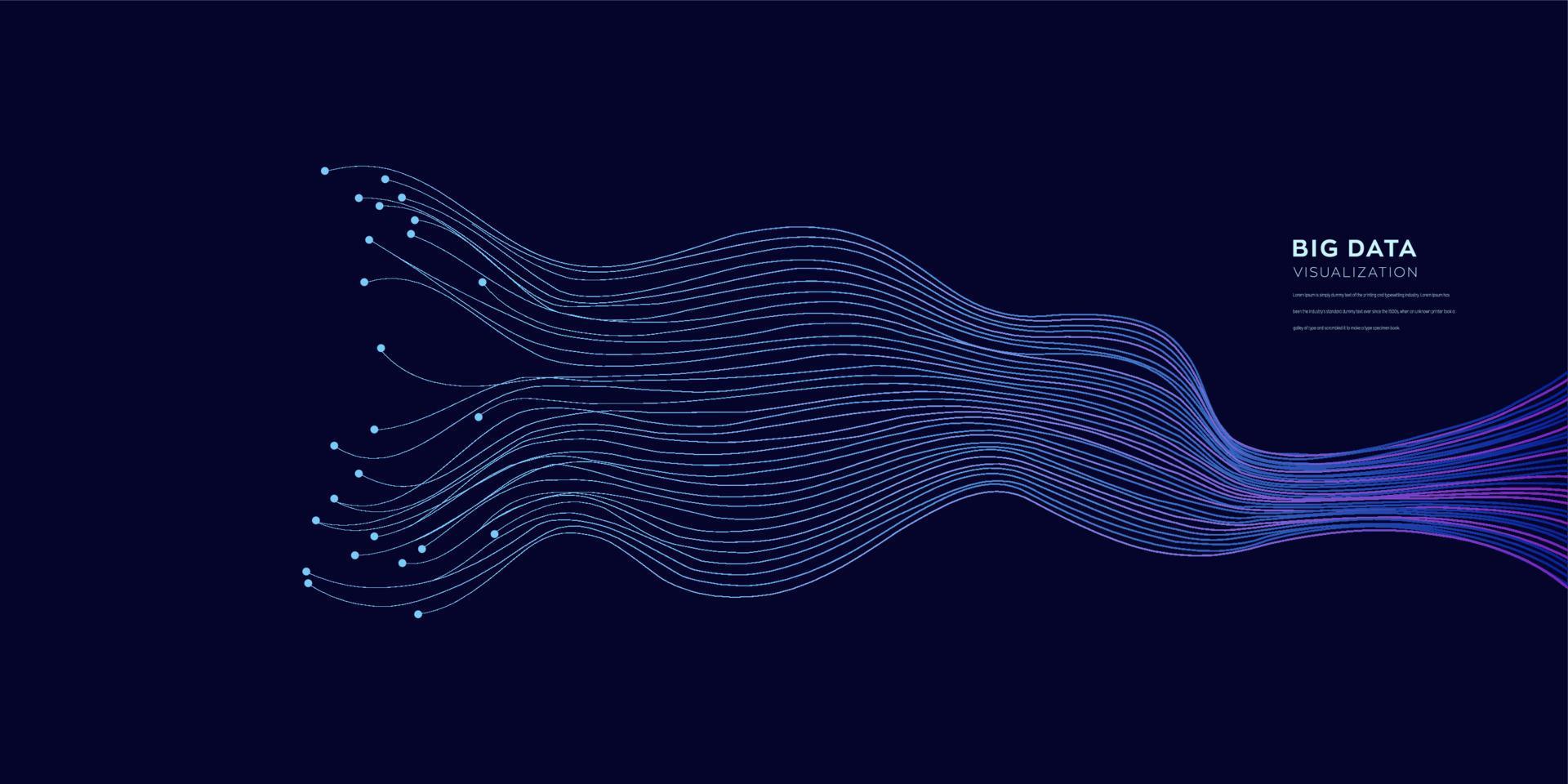 Abstract big data flow technology background. Vector illustration in ...