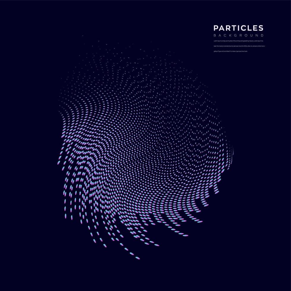 Abstract vector explosion colorful particles wave background. Big data algorithms visualization.