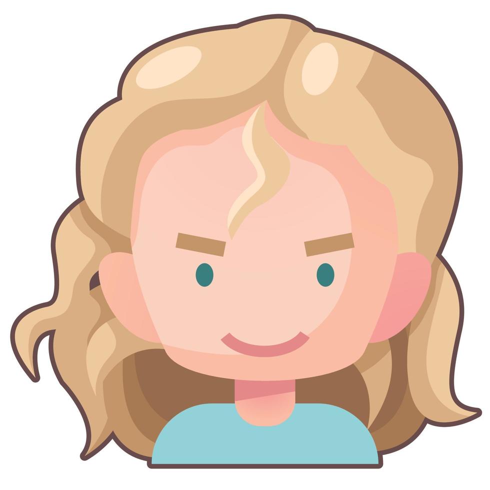 avatar de niña de dibujos animados vector