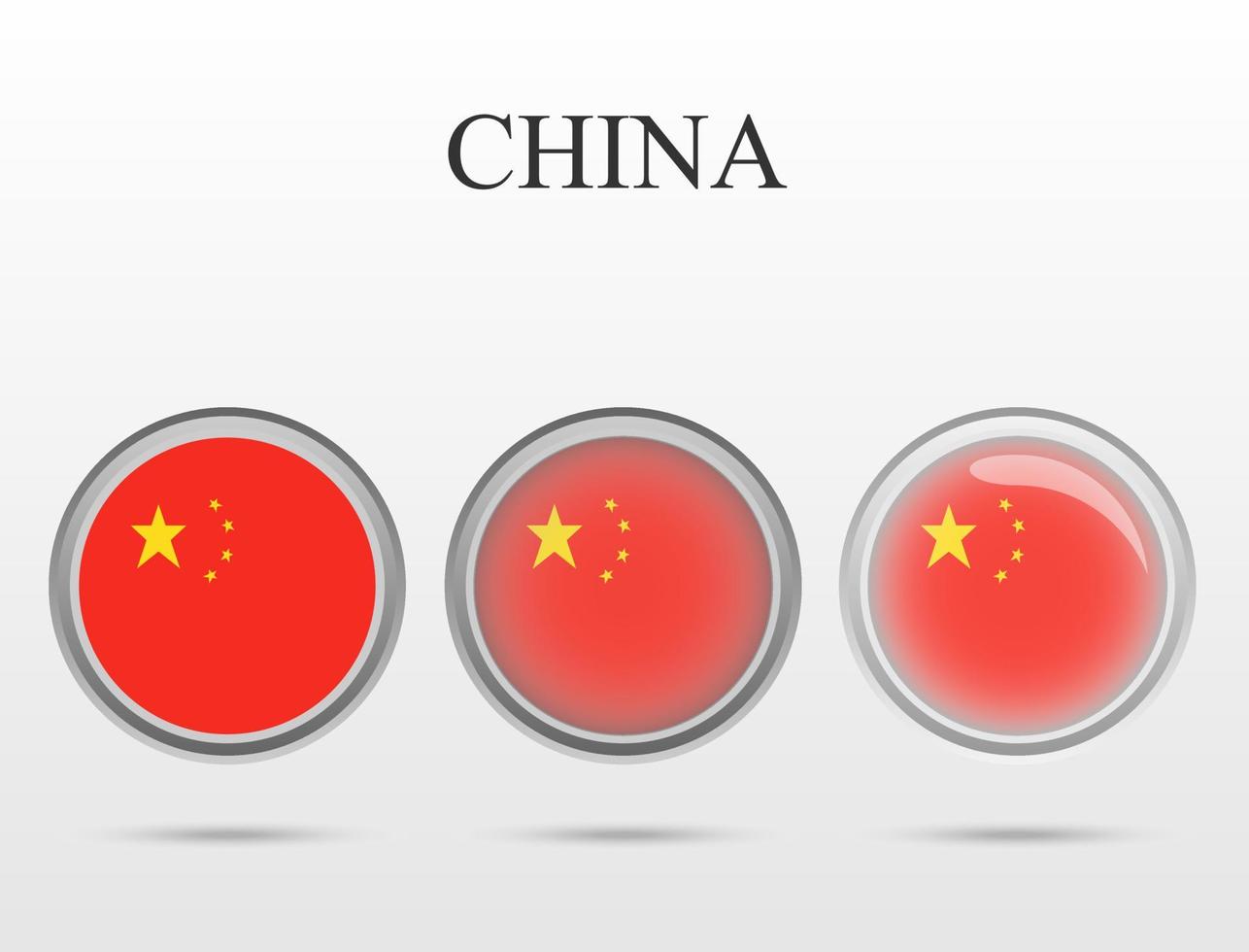 Chinese state flag in the form of a circle vector