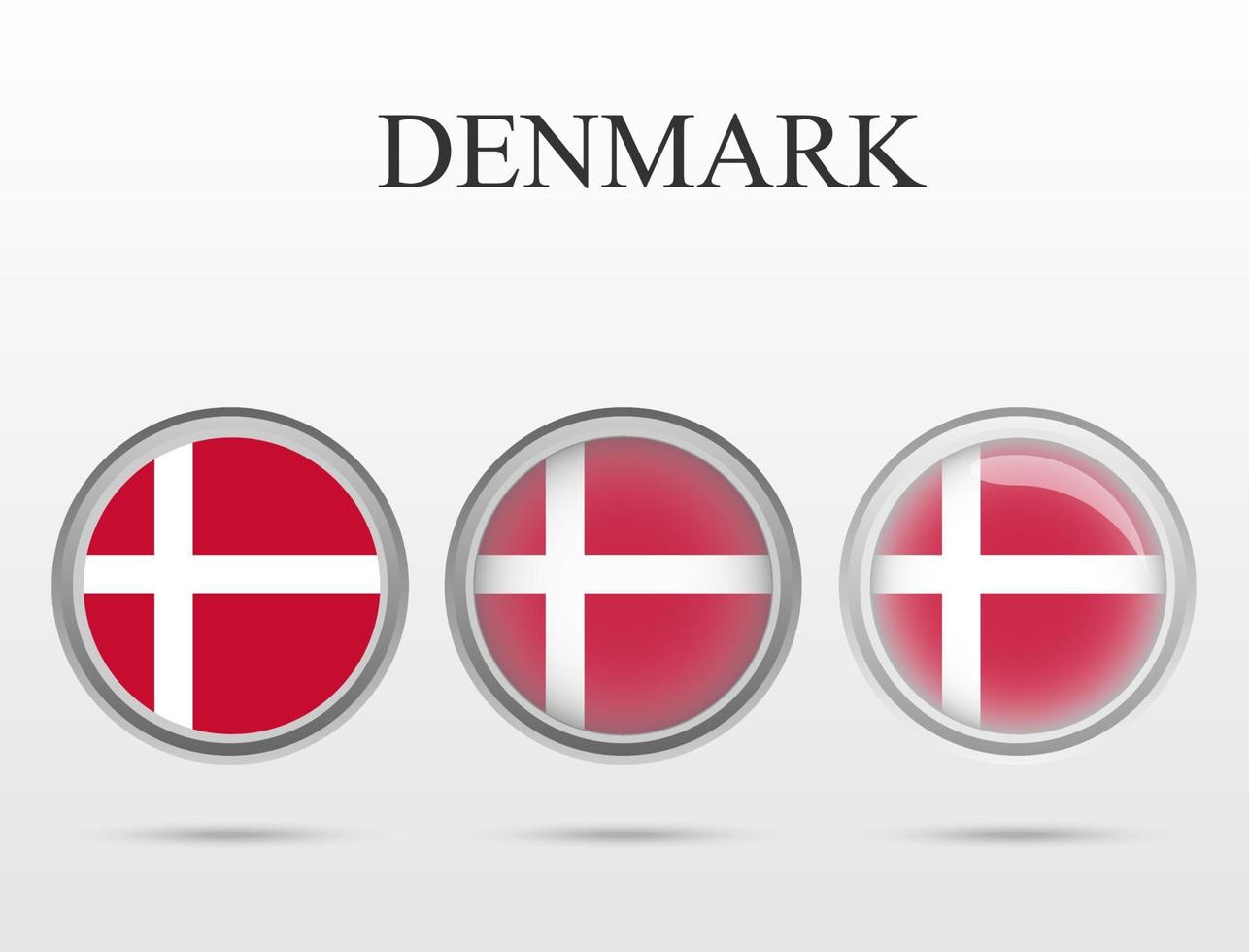 Flag of Danish in the form of a circle vector