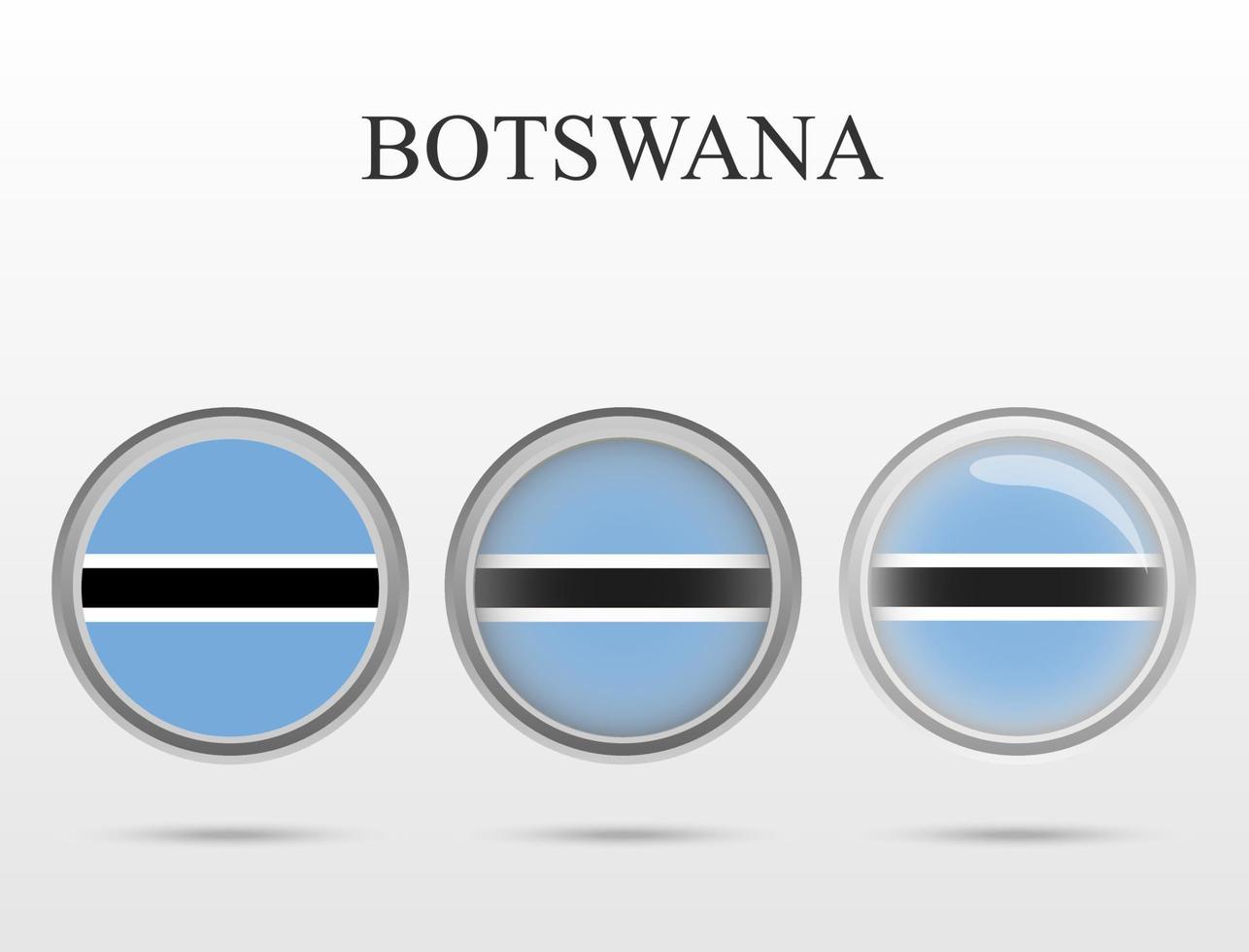 Flag of Botswana in the form of a circle vector