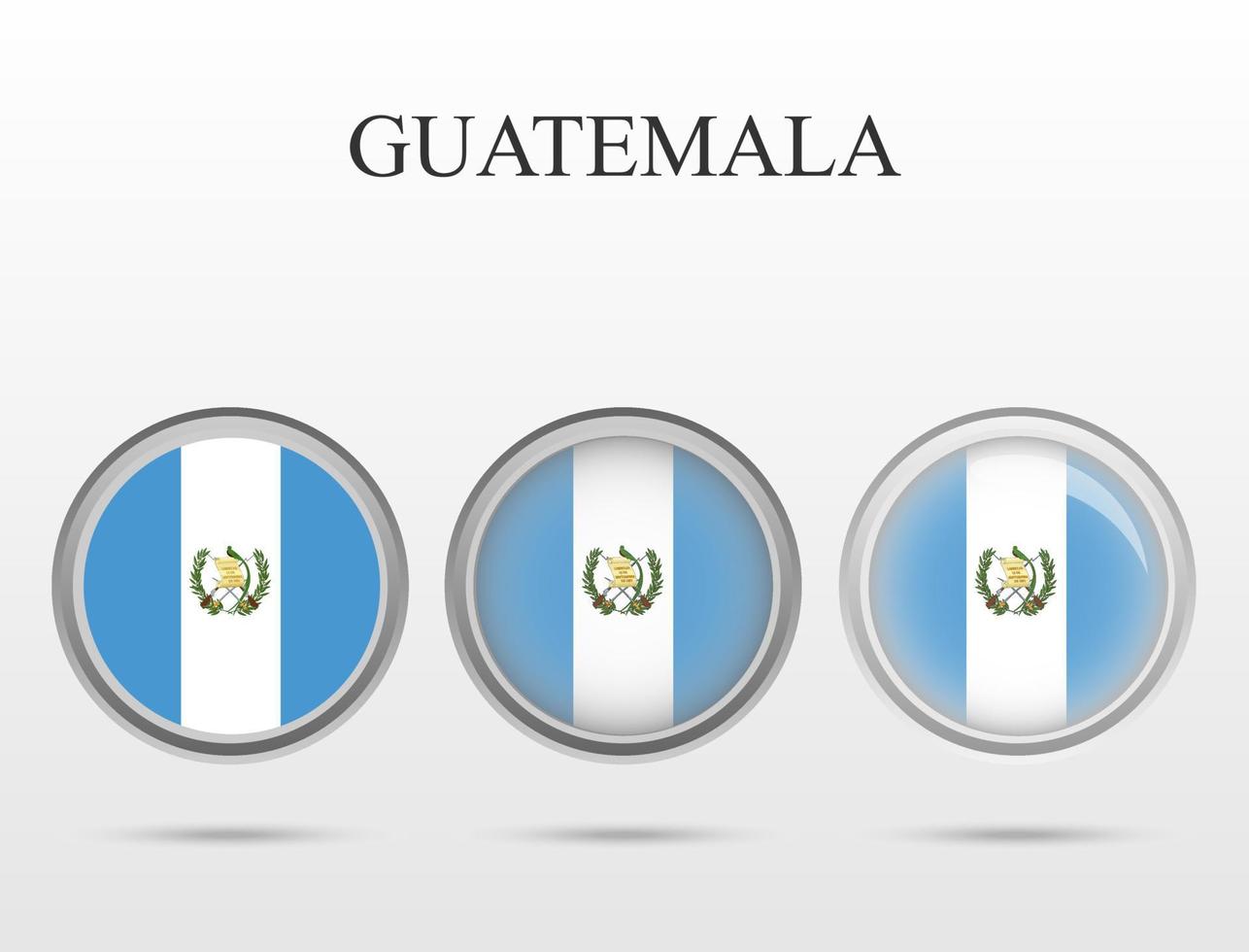 Flag of Guatemala in the form of a circle vector