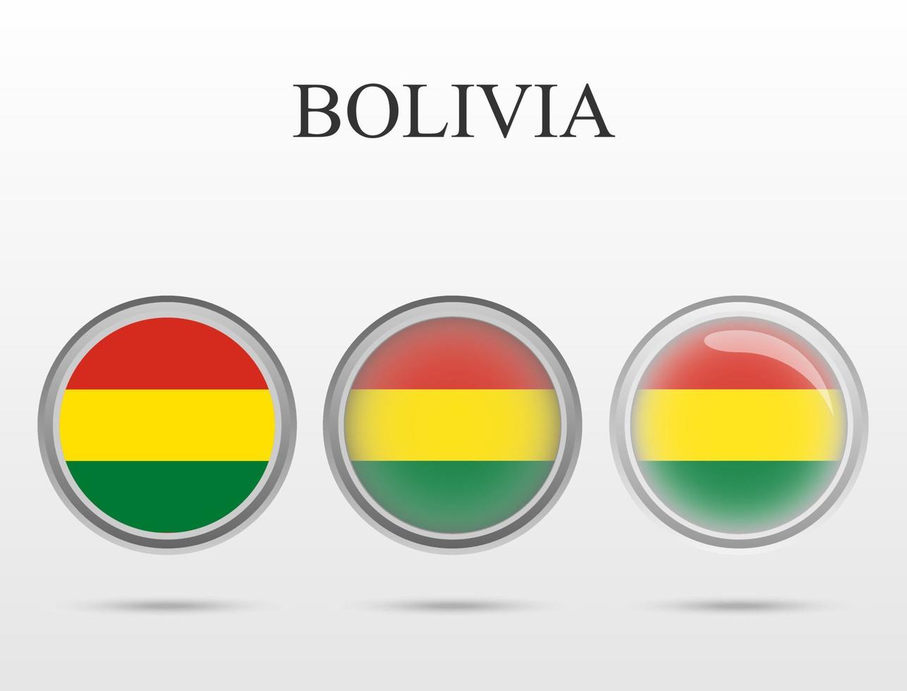 Flag of Bolivia in the form of a circle vector