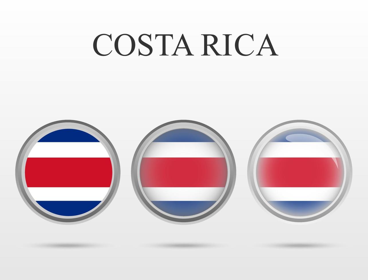 Flag of Costa Rica in the form of a circle vector