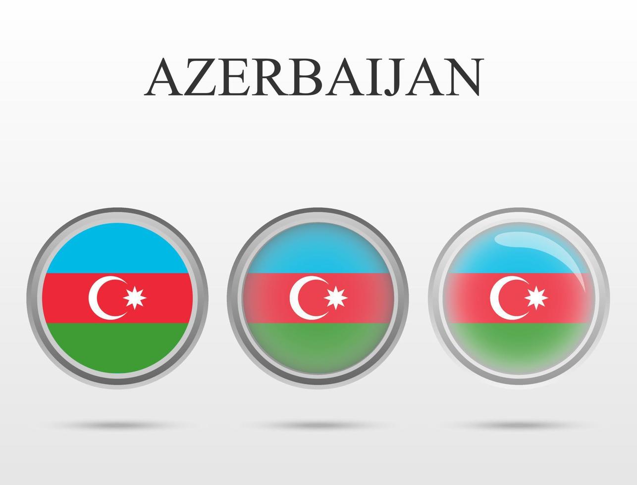 Flag of Azerbaijan in the form of a circle vector
