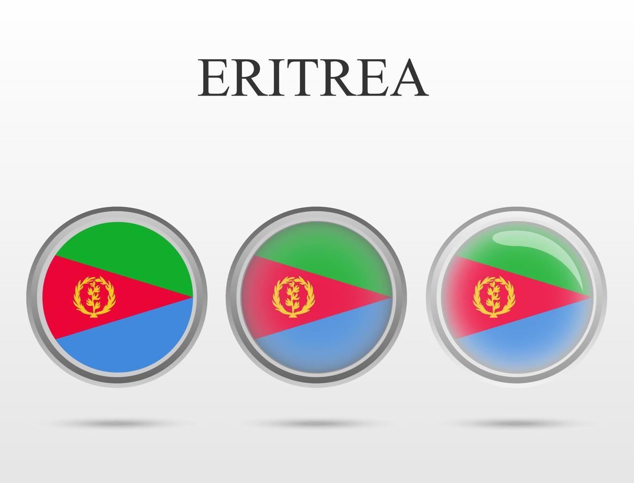 Flag of Eritrea in the form of a circle vector