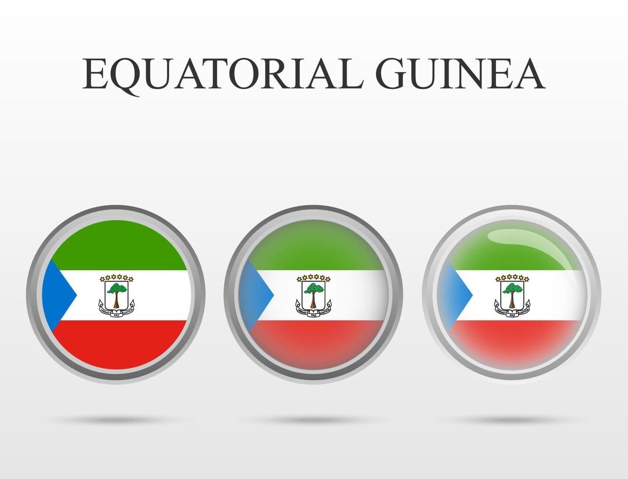 Flag of Equatorial Guinea in the form of a circle vector