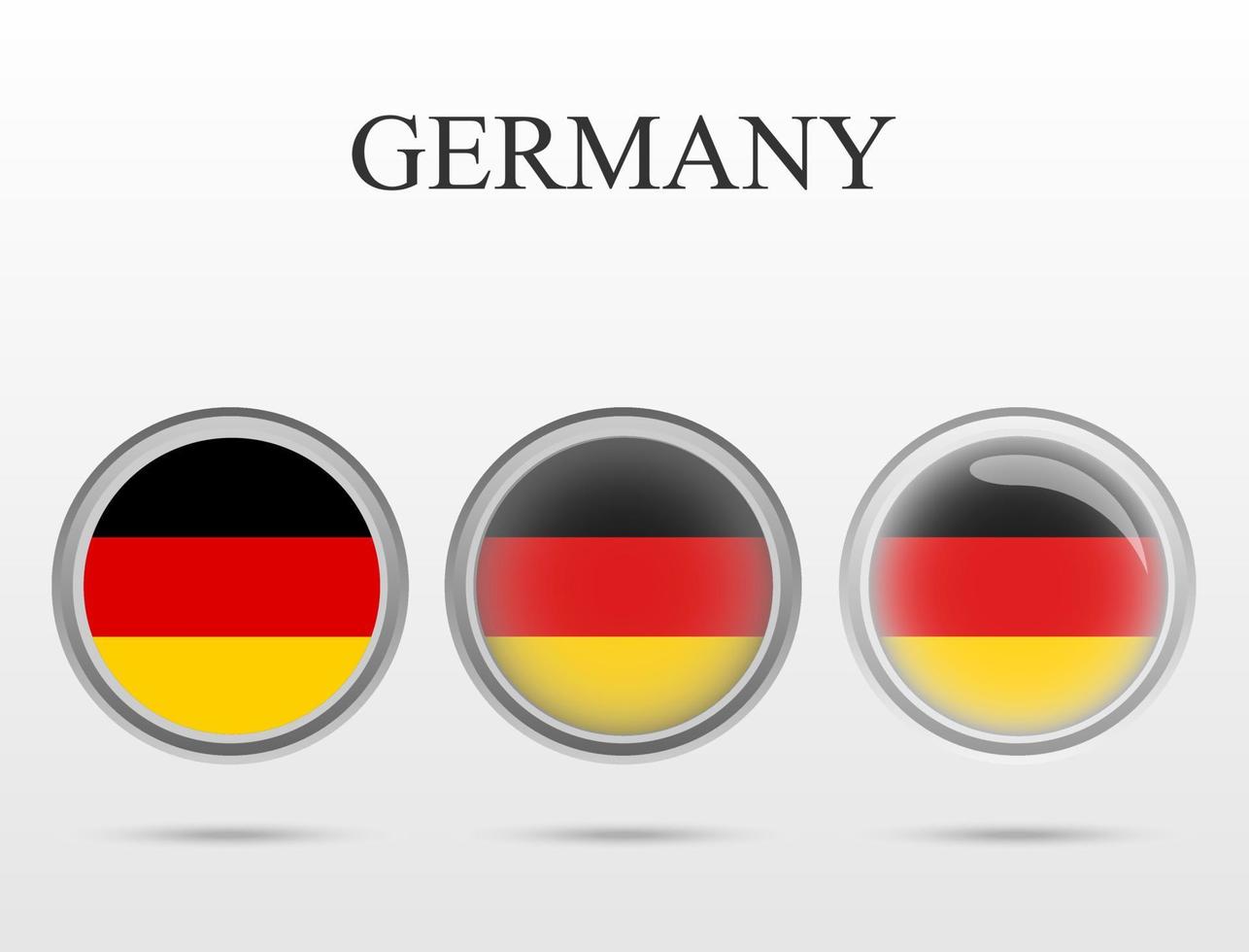 Flag of Germany in the form of a circle vector
