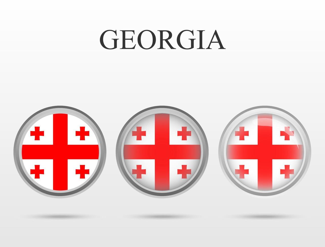 Flag of Georgia in the form of a circle vector