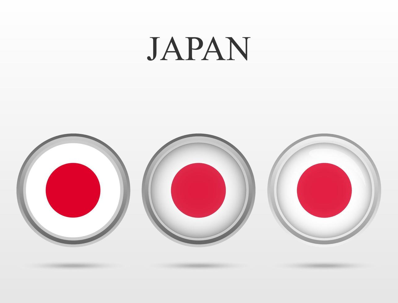 bandera de japón en forma de círculo vector