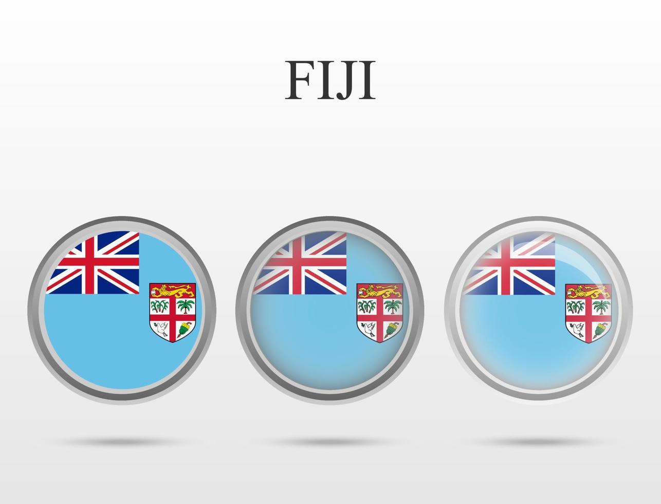 bandera de fiji en forma de círculo vector