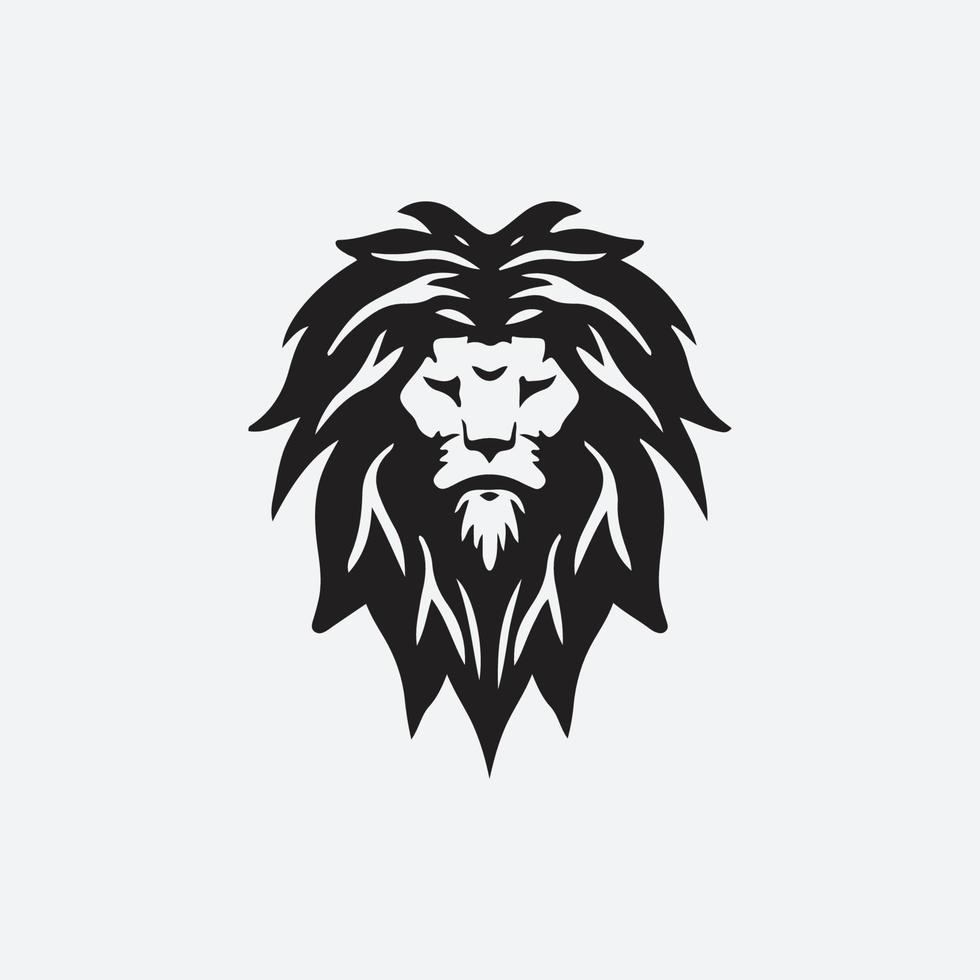 Lion head drawing vector