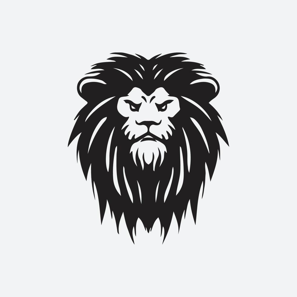 Lion head drawing vector