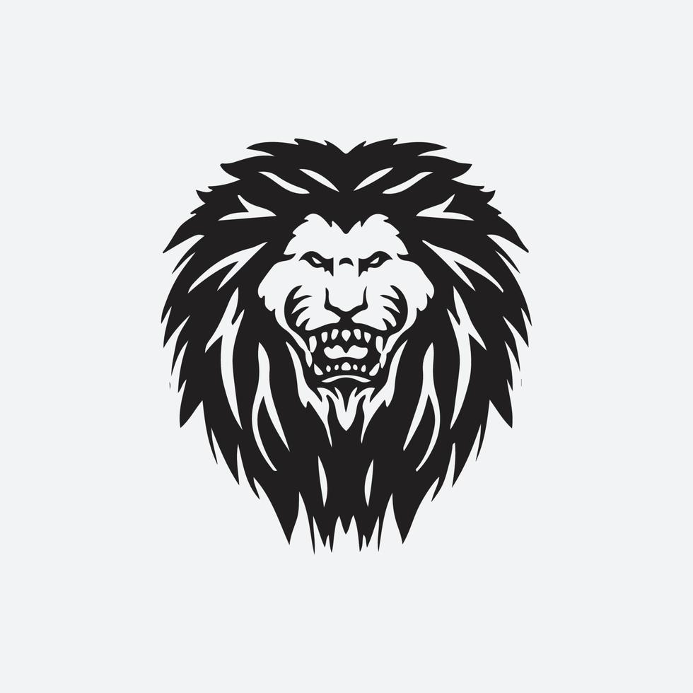 Lion head drawing vector