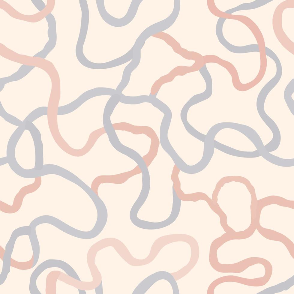 Abstract seamless pattern with swirl lines. Ornamental drawn texture. Abstract backdrop with chaotic flowing wriggling lines. Creative tiled background. vector