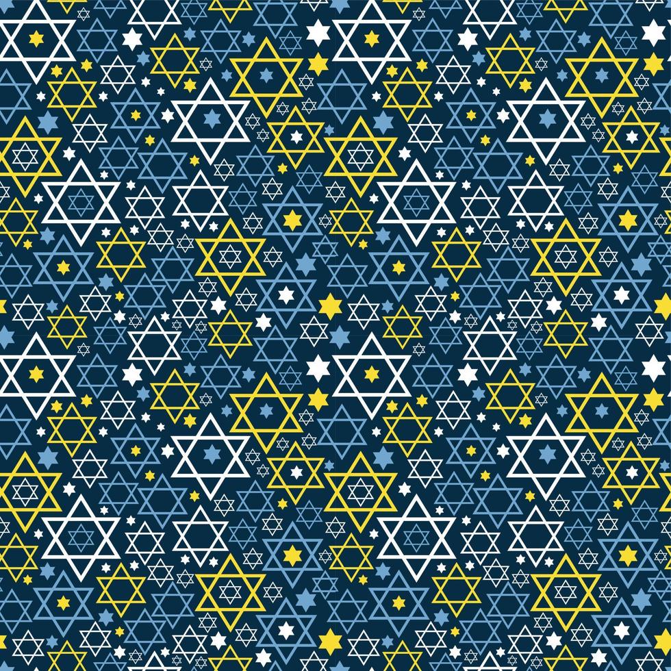 patrón sin costuras. estrella de David. vector textura temática en azul. diseño de superficie de Hanukkah.