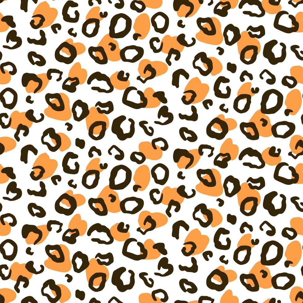 patrón de impresión de textura de piel de leopardo animal vector