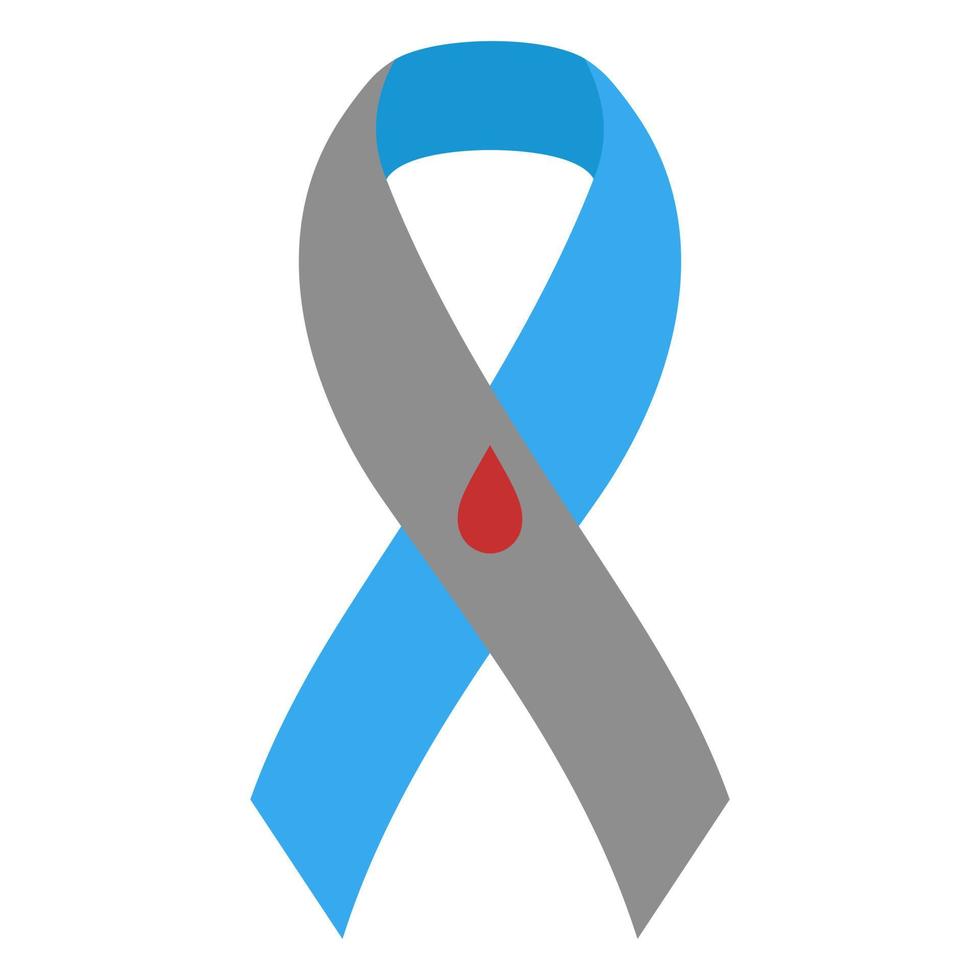 Diabetes Awareness Ribbon Isolated Symbol Of Support And Solidarity