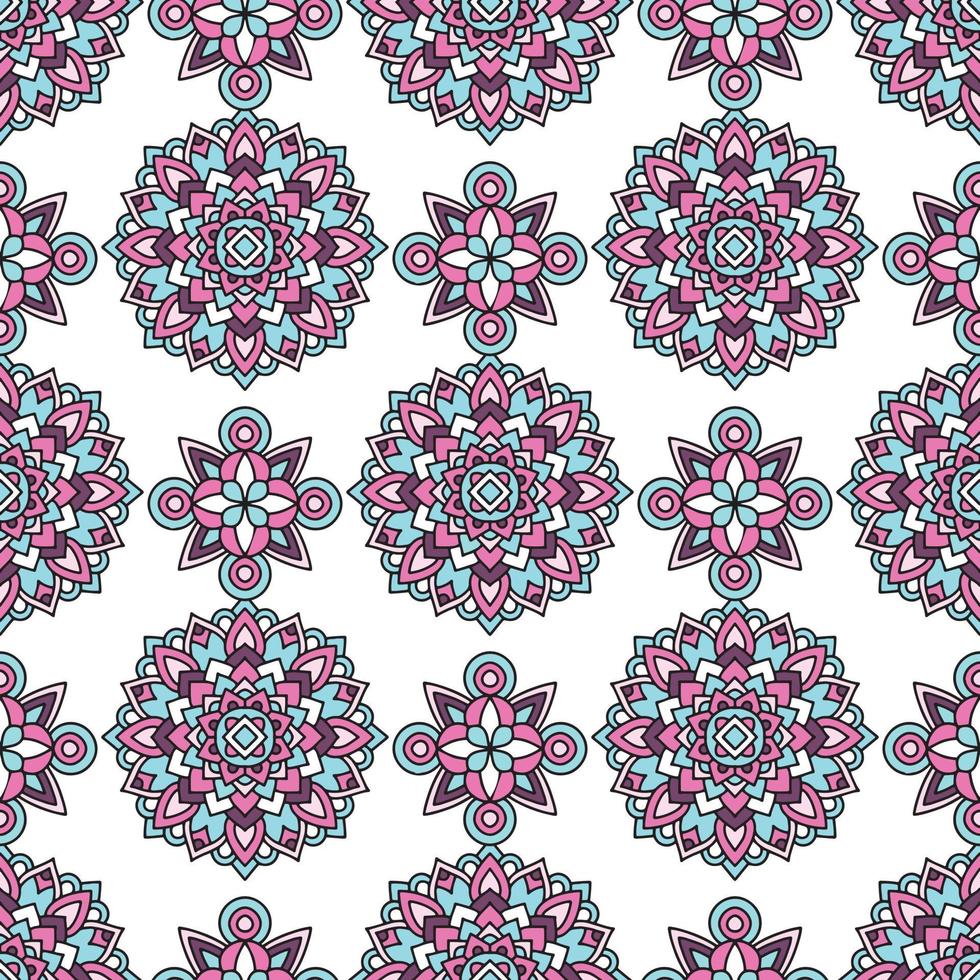 Trendy color tribal pattern, outline style vector